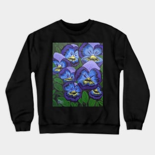 Pansy Flowers Crewneck Sweatshirt